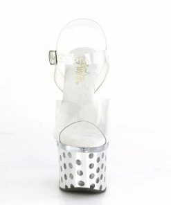 Pleaser 7” Heels Discolite 708DOTS