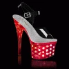 Pleaser 7” Heels Discolite 708DOTS