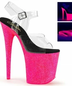 Pleaser 8” Heels Flamingo 808UVG