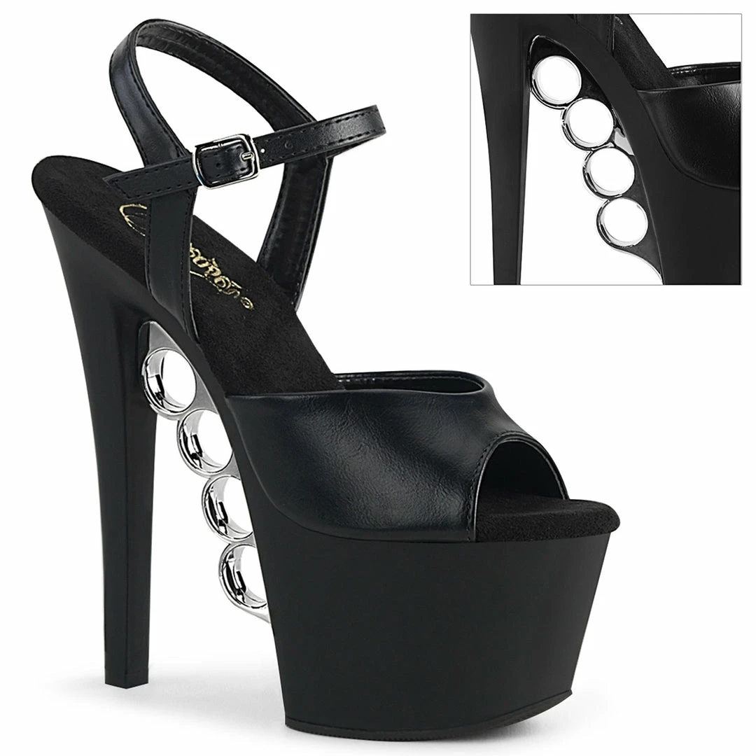 Pleaser 7” Heels Knucks 709 7 Pleaser 7” Heels Knucks 709
