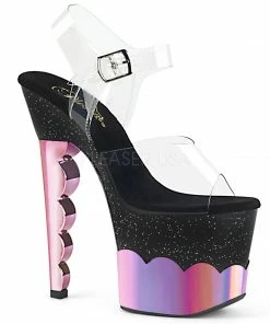 Pleaser Scallop 708-2HGM 7” Heels