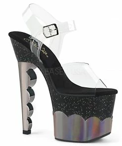Pleaser Scallop 708-2HGM 7” Heels 34 Pleaser Scallop 708-2HGM 7” Heels