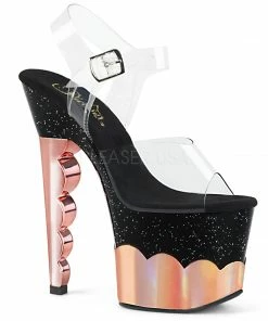 Pleaser Scallop 708-2HGM 7” Heels 38 Pleaser Scallop 708-2HGM 7” Heels